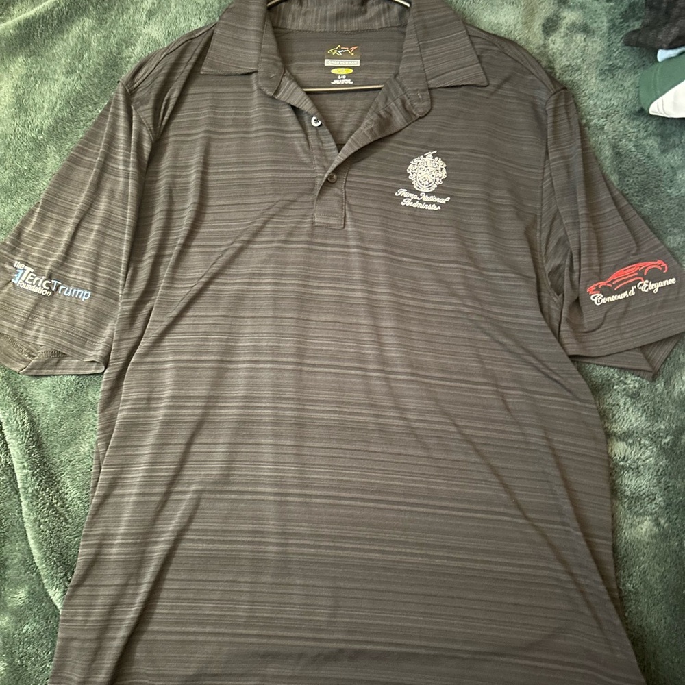 Greg Norman Trump National Bedminster polo. Used, no signs of wear.